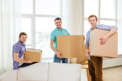Professional team handling office removals in Aldgate with careful logistics